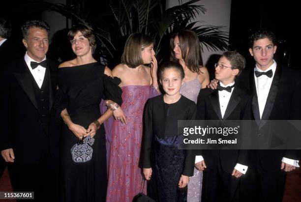 Dustin Hoffman, Lisa Hoffman, and children during American Film Institute Honors Dustin Hoffman with 1999 Life Achievement Award at Beverly Hilton...