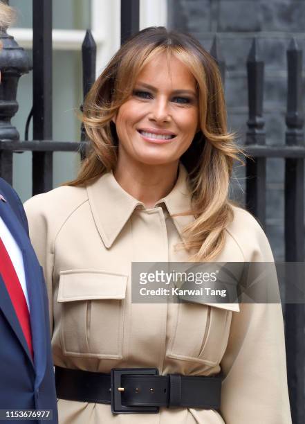First Lady Melania Trump visits Number 10 Downing Street during the second day of his state visit on June 04, 2019 in London, England.