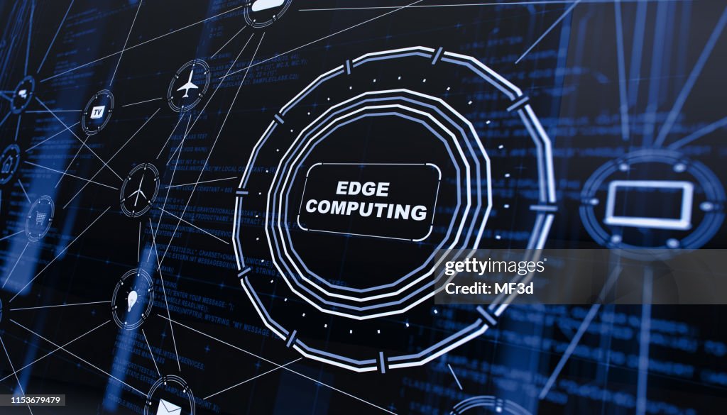 Edge computing digitale achtergrond