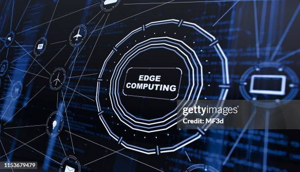 edge computing digital background - at the edge of stock pictures, royalty-free photos & images