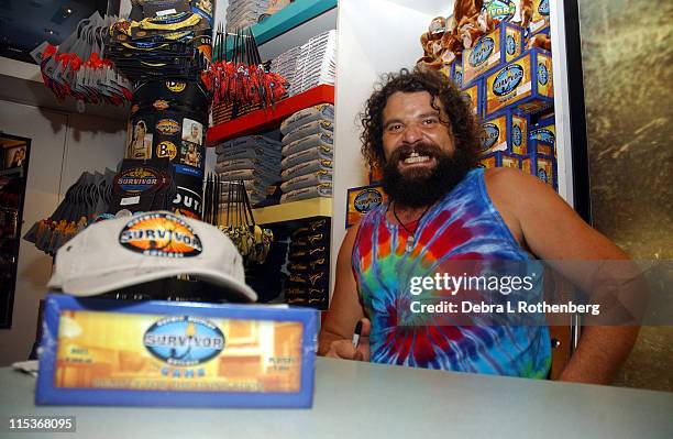 Rupert Boneham during Rupert Boneham Signs Copies Of "Survivor: All Stars" DVD and Board Game at CBS Store in New York City, New York, United States.