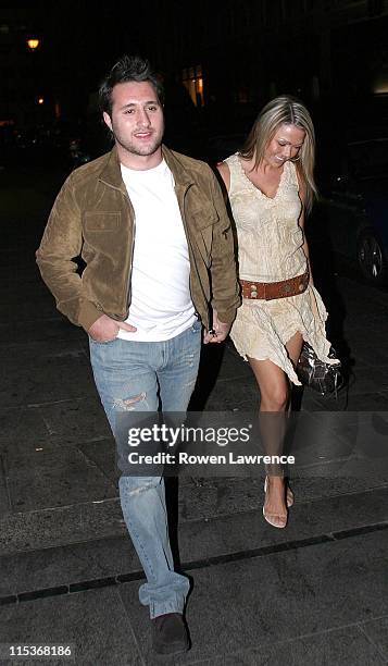 Antony Costa and Adele Silva during Will Mellor's Birthday Party at The Embassy Club - March 27, 2005 at The Embassy Club in London, Great Britain.