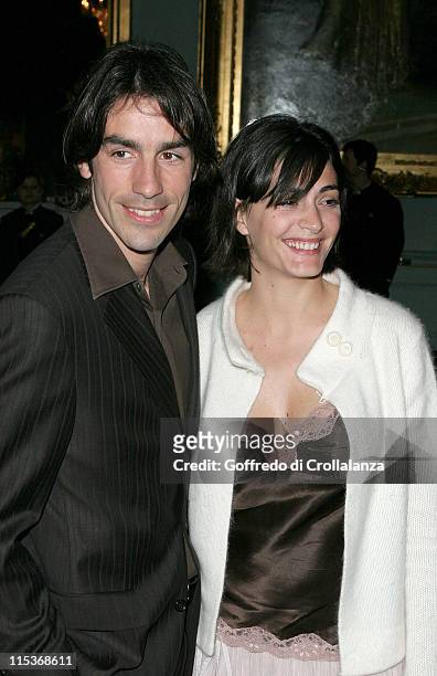 Robert Pires with his wife during The Renault French Film Season 2005 Press Launch at Institute of Directors in London, Great Britain.