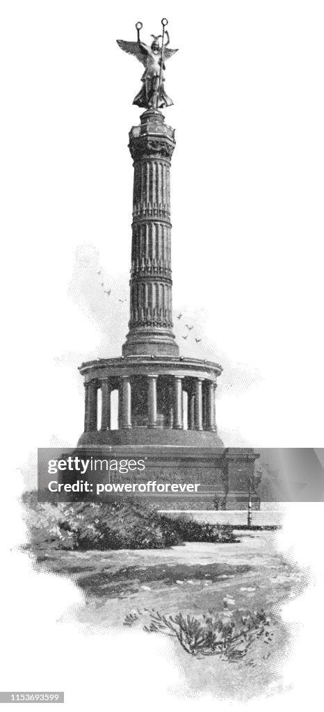 Victory Column in Berlin, Germany - Imperial Germany 19th Century