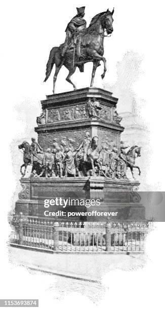 Frederick the Great, Friedrichs des Grossen equestrian statue by sculptor, Christian Daniel Rauch in Unter den Linden, Berlin Stock Photo Frederick the Great, Friedrichs des Grossen equestrian statue by sculptor, Christian Daniel Rauch in Unter den Linden, Berlin Stock Photo