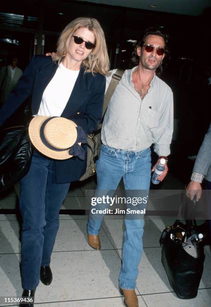 Fawn Hall and Danny Sugerman during Danny Sugerman and Fawn Hall Sighting at LAX - April 20, 1993 at Los Angeles International Airport in Los...