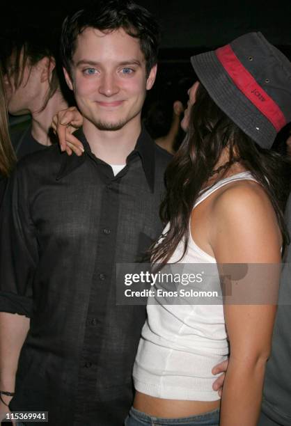 Elijah Wood and Lindsey Labrum during Surprise Birthday Party For "Lord Of The Rings" Cast Member, Sala Baker 2004 at Goldfingers, Hollywood in...