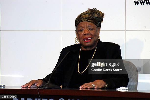 Maya Angelou during Maya Angelou Signs her New Book "Hallelujah! The Welcome Table" at Barnes & Noble, Union Square - September 21, 2004 at Barnes &...