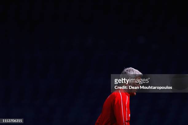 Head Coach / Manager of Switzerland, Vladimir Petkovic looks on during the Switzerland Training Session at the UEFA Nations League at Estadio do...