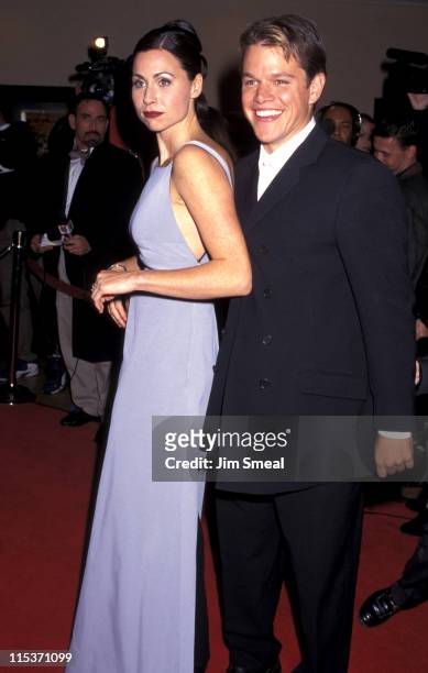 Minnie Driver and Matt Damon during AFI Benefit Premiere of "Good Will Hunting" at Mann Bruin Theatre in Westwood, California, United States.