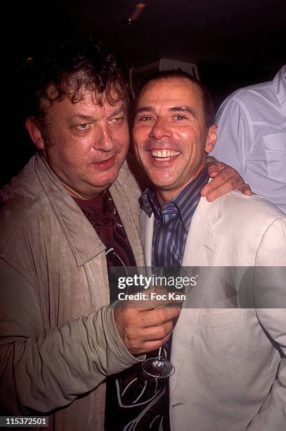 Dominique Besnehard and Patrick Goavec during 2004 Patrick Goavec Birthday Party at VIP Room in Paris, France.