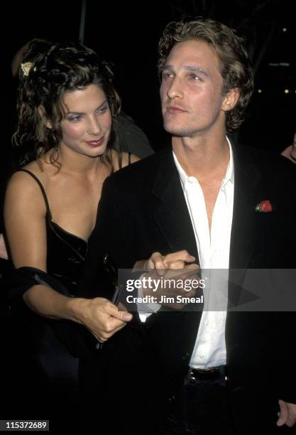 Sandra Bullock and Matthew McConaughey during "In Love and War" Los Angeles Premiere at Los Angeles in Los Angeles, California, United States.