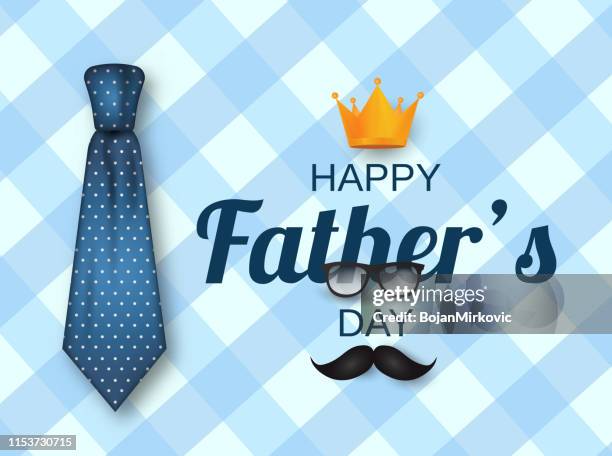 father's day poster, plaid check pattern background. vector illustration - ties pattern stock illustrations