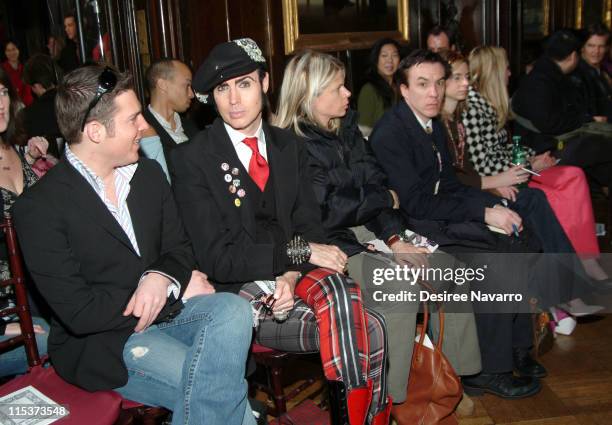 Patrick McDonald during Olympus Fashion Week Fall 2005 - Ruffian - Backstage and Front Row at National Arts Club in New York City, New York, United...