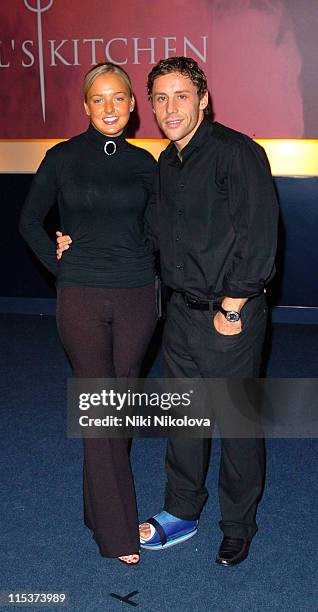 Michael Brown and guest during "Hell's Kitchen 2" - Day 11 - Arrivals at Brick Lane in London, Great Britain.