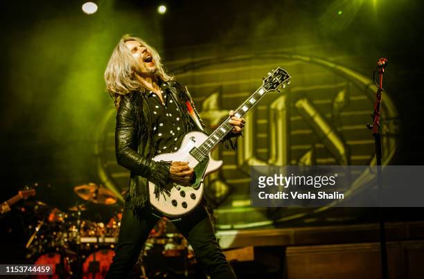 Styx perform at The Palladium on June 4, 2019 in London, England.