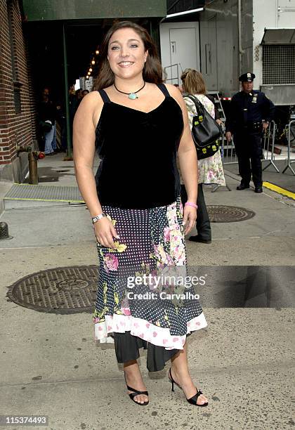 Jo Frost of "Supernanny" during Paris Hilton, Teri Hatcher, Jo Frost and Harry Hill Arrive at "The Late Show with David Letterman" - April 28, 2005...