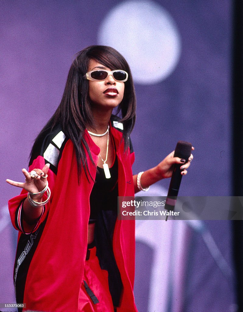 Aaliyah Rapper Aaliyah during Aaliyah In Concert in Irvine, California, United... News ...