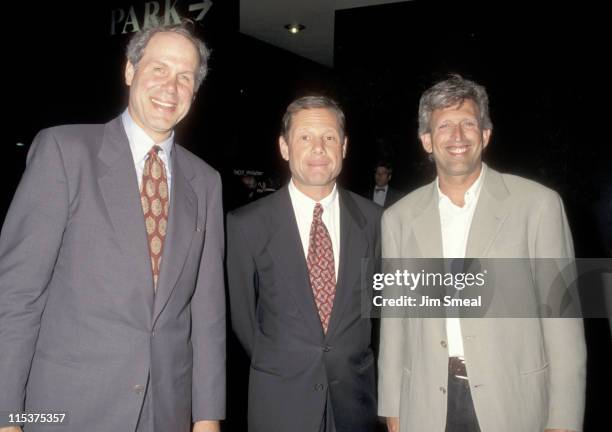 Michael Eisner, Michael Ovitz, and Joe Roth during Industry Screening of "Unstrung Heroes" at Writers Guild of America Theater in Beverly Hills,...