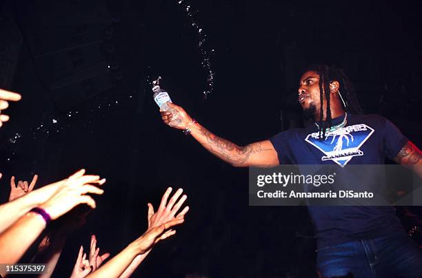 Sevendust's singer Lajon Witherspoon during Sevendust Live In Concert at The Palace at The Palace in Hollywood, California, United States.