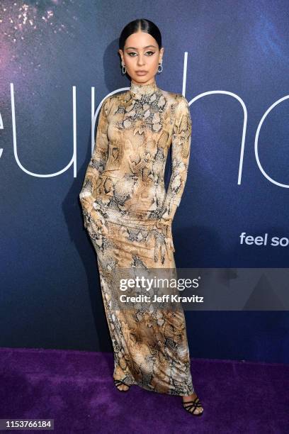Alexa Demie attends HBO's "Euphoria" premiere at the Arclight Pacific Theatres' Cinerama Dome on June 04, 2019 in Los Angeles, California.