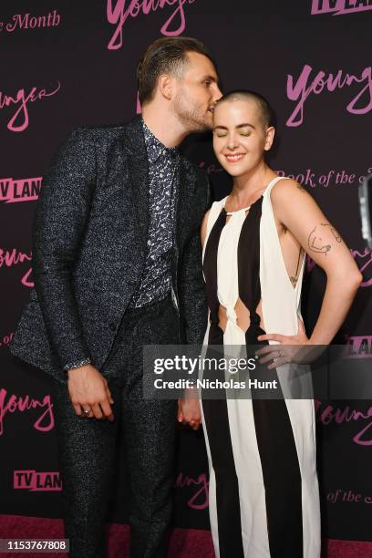 Nico Tortorella and Bethany C. Meyers attend the screening of "Younger" Season 6 New York Premiere at William Vale Hotel on June 04, 2019 in New York...