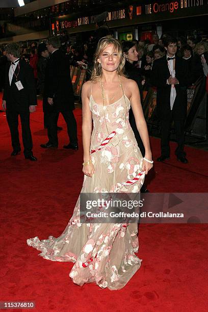 Sienna Miller during BAFTA Film Awards 2005 - Arrivals at The Odeon Leicester Square in London, United Kingdom.