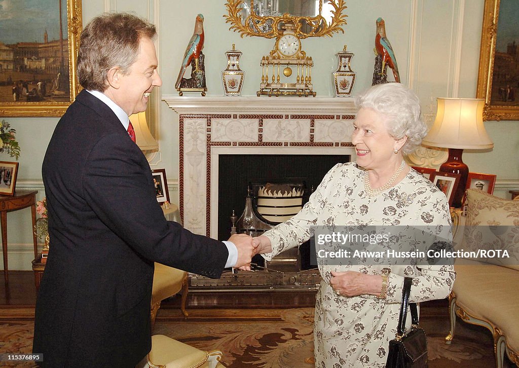 HM The Queen Elizabeth II Congratulates Tony Blair on Winning a Third Term in Government