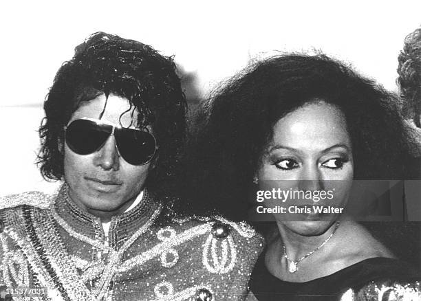 Michael Jackson & Diana Ross 1984 during 11th Annual American Music Awards at Shrine Auditorium in Los Angeles, California, United States.