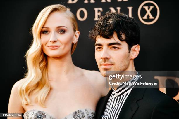 Sophie Turner and Joe Jonas attend the premiere of 20th Century Fox's "Dark Phoenix" at TCL Chinese Theatre on June 04, 2019 in Hollywood, California.