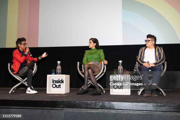 Fawzia Mirza, Mishel Prada and Ser Anzoategui attend 2019 Inside Out LGBT Film Festival - Screening Of "Vida" at TIFF Bell Lightbox on May 29, 2019...