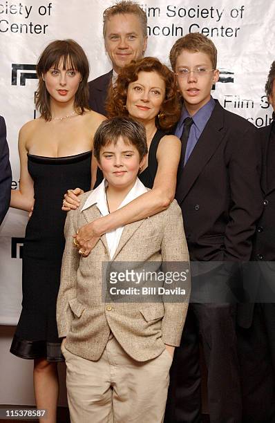 Susan Sarandon , Tim Robbins and Family during The Film Society of Lincoln Center Honors Susan Sarandon at Avery Fisher Hall in New York City, New...