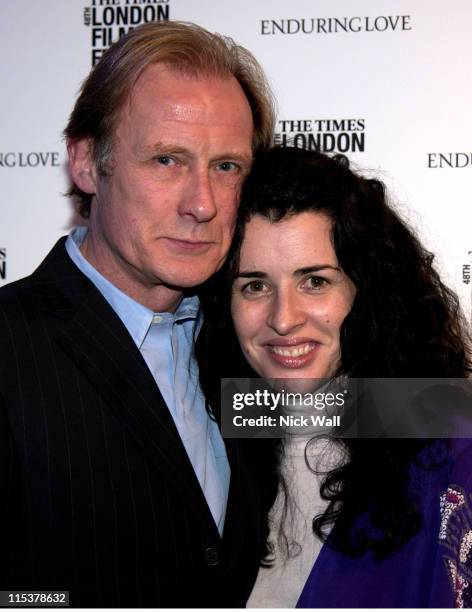 Bill Nighy and Susan Lynch during The Times BFI London Film Festival 2004 - "Enduring Love" Gala at Enduring Love Gala in London, Great Britain.