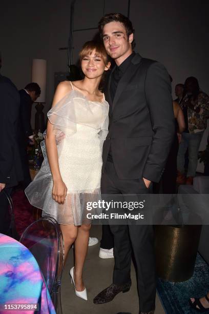 Zendaya and Jacob Elordi attend HBO's "Euphoria" premiere at the Arclight Pacific Theatres' Cinerama Dome on June 04, 2019 in Los Angeles, California.