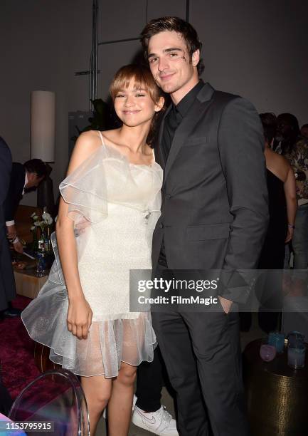 Zendaya and Jacob Elordi attend HBO's "Euphoria" premiere at the Arclight Pacific Theatres' Cinerama Dome on June 04, 2019 in Los Angeles, California.