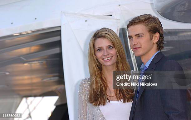 Mischa Barton and Hayden Christensen during 2005 Cannes Film Festival - "The Decameron" Photocall at Yacht Satine in Cannes, France.