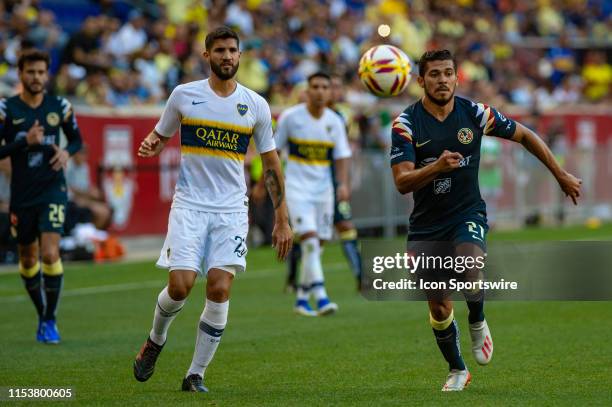 Club America forward Henry Martin during the Colossus Cup soccer match between Club America and Boca Juniors on July 3, 2019 at Red Bull Arena in...