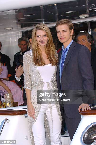 Mischa Barton and Hayden Christensen during 2005 Cannes Film Festival - "The Decameron" Photocall at Yacht Satine in Cannes, France.