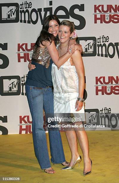 Lisa Snowdon and Edith Bowman during 2005 Cannes Film Festival - MTV's "Kung Fu Hustle" Cannes Party in Cannes, France.