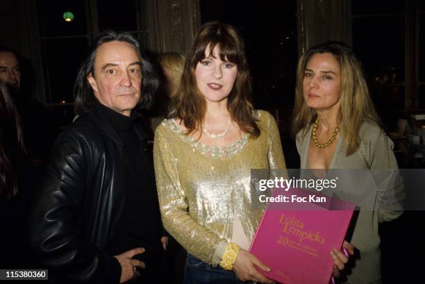 Jean Yves Gaillac, Lolita Lempicka, Tissy Morgue during Lolita Lempicka Biography Book Launching Cocktail Party at Art Curial Galerie in Paris,...