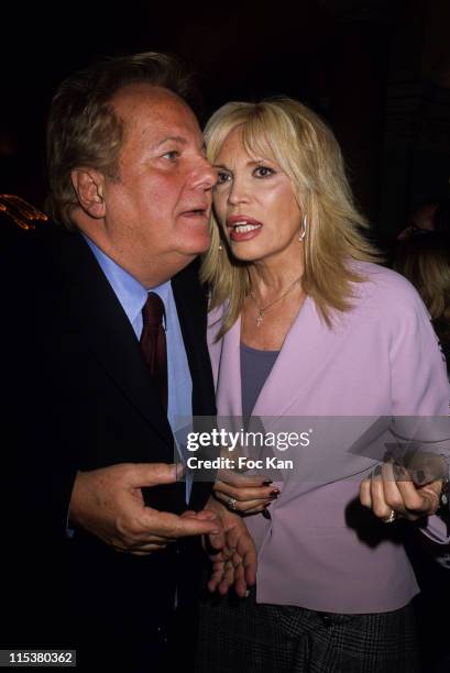 Massimo Gargia, Amanda Lear during Massimo Gargia Saint Valentin Awards Party at Hotel Royal Monceau in Paris, France.