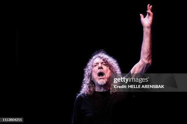 Robert Plant And The Sensational Space Shifters from Britain perform at Arena at Roskilde Festival on July 4, 2019 in Roskilde, Denmark. / Denmark OUT