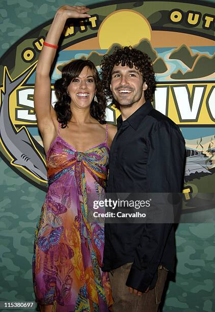 Jenna Morasca and Ethan Zohn during "Survivor: Palau" Finale/Reunion Show - Arrivals at Ed Sullivan Theater in New York City, New York, United States.