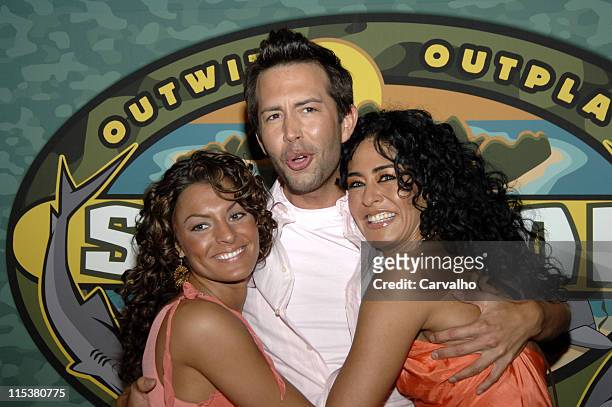 Stephenie LaGrossa, Coby Archa and Janu Tornell during "Survivor: Palau" Finale/Reunion Show - Arrivals at Ed Sullivan Theater in New York City, New...
