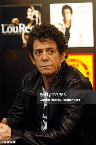Lou Reed during Lou Reed In-Store Signing of "The Raven" and "NYC Man: the Collection" at Tower Records, Broadway and West 4th Street in New York...