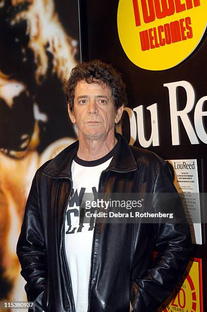 Lou Reed during Lou Reed In-Store Signing of "The Raven" and "NYC Man: the Collection" at Tower Records, Broadway and West 4th Street in New York...