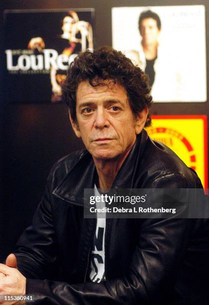 Lou Reed during Lou Reed In-Store Signing of "The Raven" and "NYC Man: the Collection" at Tower Records, Broadway and West 4th Street in New York...