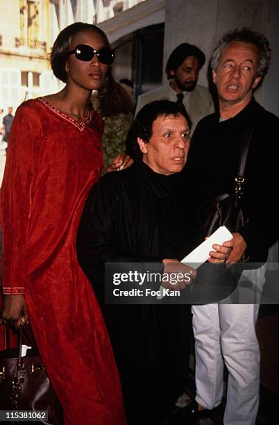 Naomi Campbell, Azzedine Alaia, Gilles Bensimon On Departure of Jean Paul Gaultier High Fashion Show