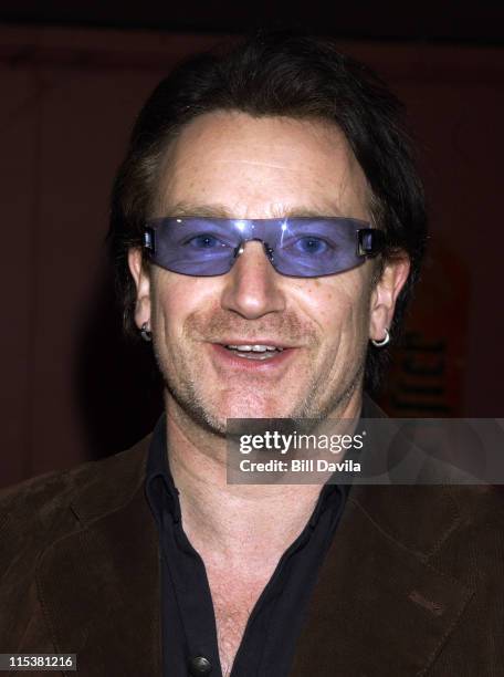 Bono during 15th Annual Nordoff-Robbins Silver Clef Award Dinner and Auction at Roseland Ballroom in New York City, New York, United States.