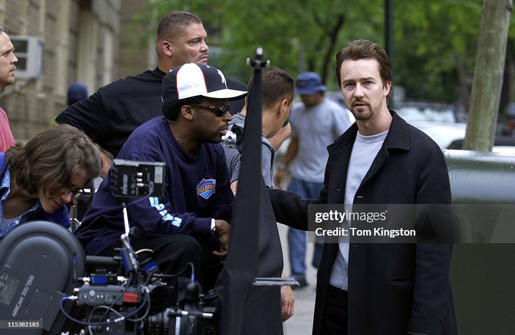 On the Set of "Twenty Fifth Hour" - New York City